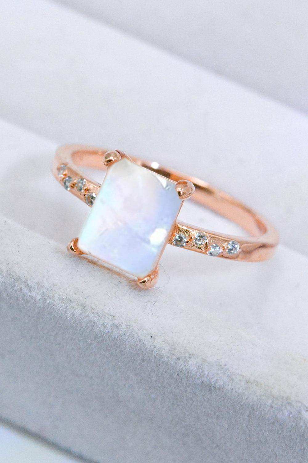 Square Moonstone Ring - Trendsi - Flyclothing LLC