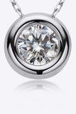 1 Carat Moissanite Pendant 925 Sterling Silver Necklace - Trendsi - Flyclothing LLC