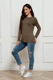 Basic Bae Full Size Round Neck Long Sleeve Top - Trendsi - Flyclothing LLC