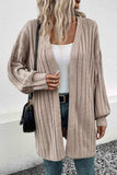 Open Front Cardigan with Pockets - Trendsi - Flyclothing LLC
