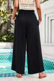 Smocked Wide Leg Pants with Pockets - Trendsi - Flyclothing LLC