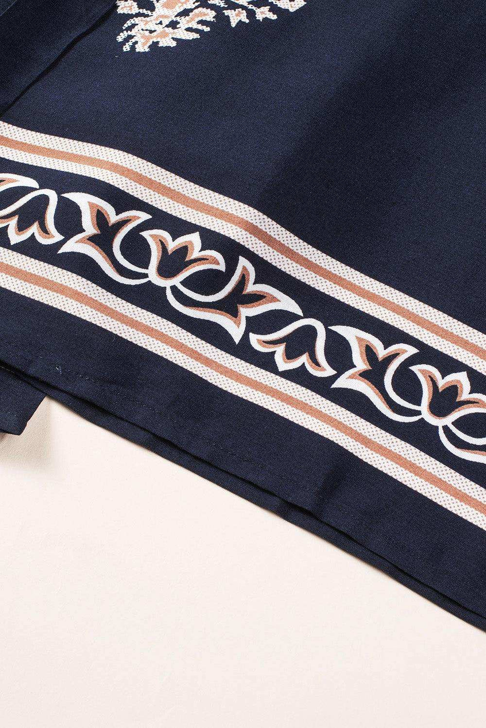 Printed V-Neck Sleeveless Jumpsuit - Trendsi - Flyclothing LLC