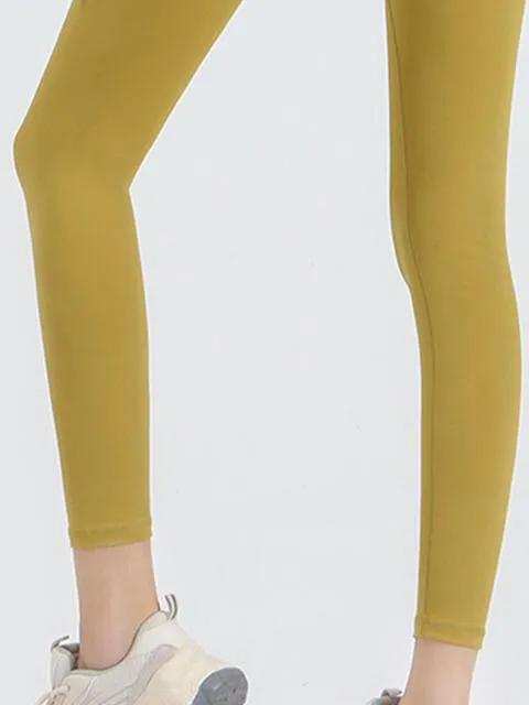 Wide Waistband Sports Leggings - Trendsi - Flyclothing LLC