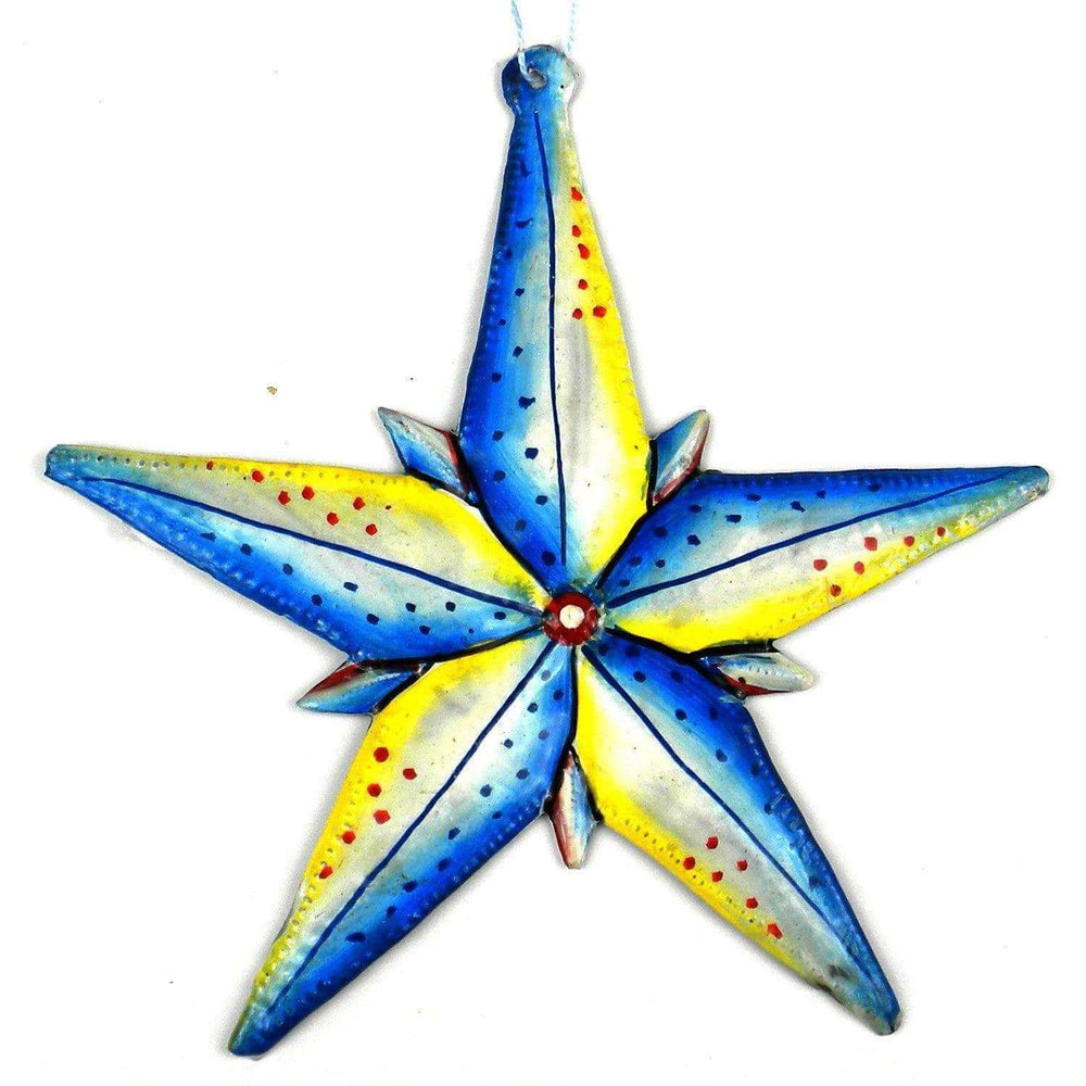 Hand Painted Bright Steel Drum Ornament - Croix des Bouquets (H) - Croix des Bouquets - Flyclothing LLC