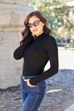 Basic Bae Full Size Mock Neck Long Sleeve Bodysuit - Trendsi - Flyclothing LLC
