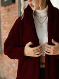 Open Front Hooded Teddy Coat - Trendsi - Flyclothing LLC