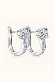 2 Carat Moissanite 925 Sterling Silver Earrings - Trendsi - Flyclothing LLC