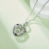 Moissanite 925 Sterling Silver Heart Necklace - Trendsi - Flyclothing LLC