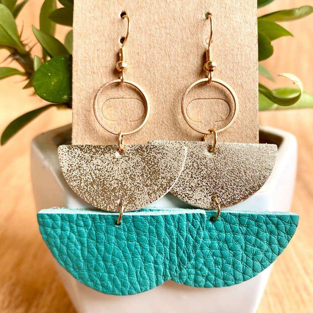 Geometrical Shape Dangle Earrings - Trendsi - Flyclothing LLC