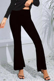 High Waist Long Flare Pants - Trendsi - Flyclothing LLC