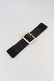 Rectangle Buckle Elastic Wide Belt - Trendsi - Flyclothing LLC