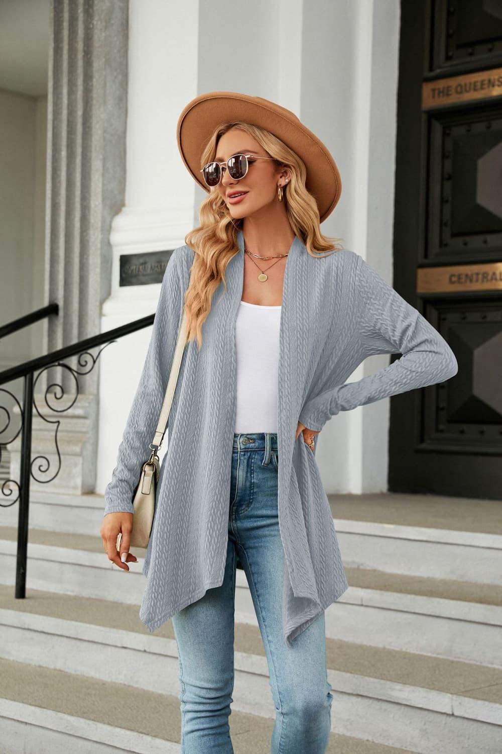 Blue grey cardigan sale