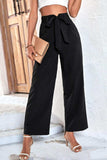 Belted High-Rise Wide Leg Pants - Trendsi - Flyclothing LLC