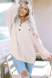 Collared Neck Half Button Long Sleeve Blouse - Trendsi - Flyclothing LLC