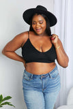 Zenana Full Size Textured Spaghetti Strap Bralette in Black - Trendsi - Flyclothing LLC