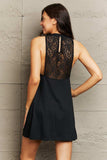 Spliced Lace Round Neck Sleeveless Dress - Trendsi - Flyclothing LLC