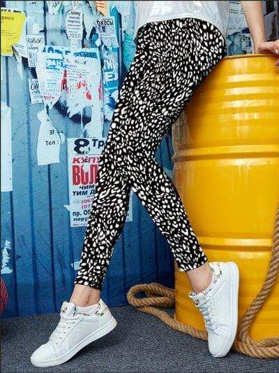 Printed High Waist Skinny Leggings - Trendsi - Flyclothing LLC