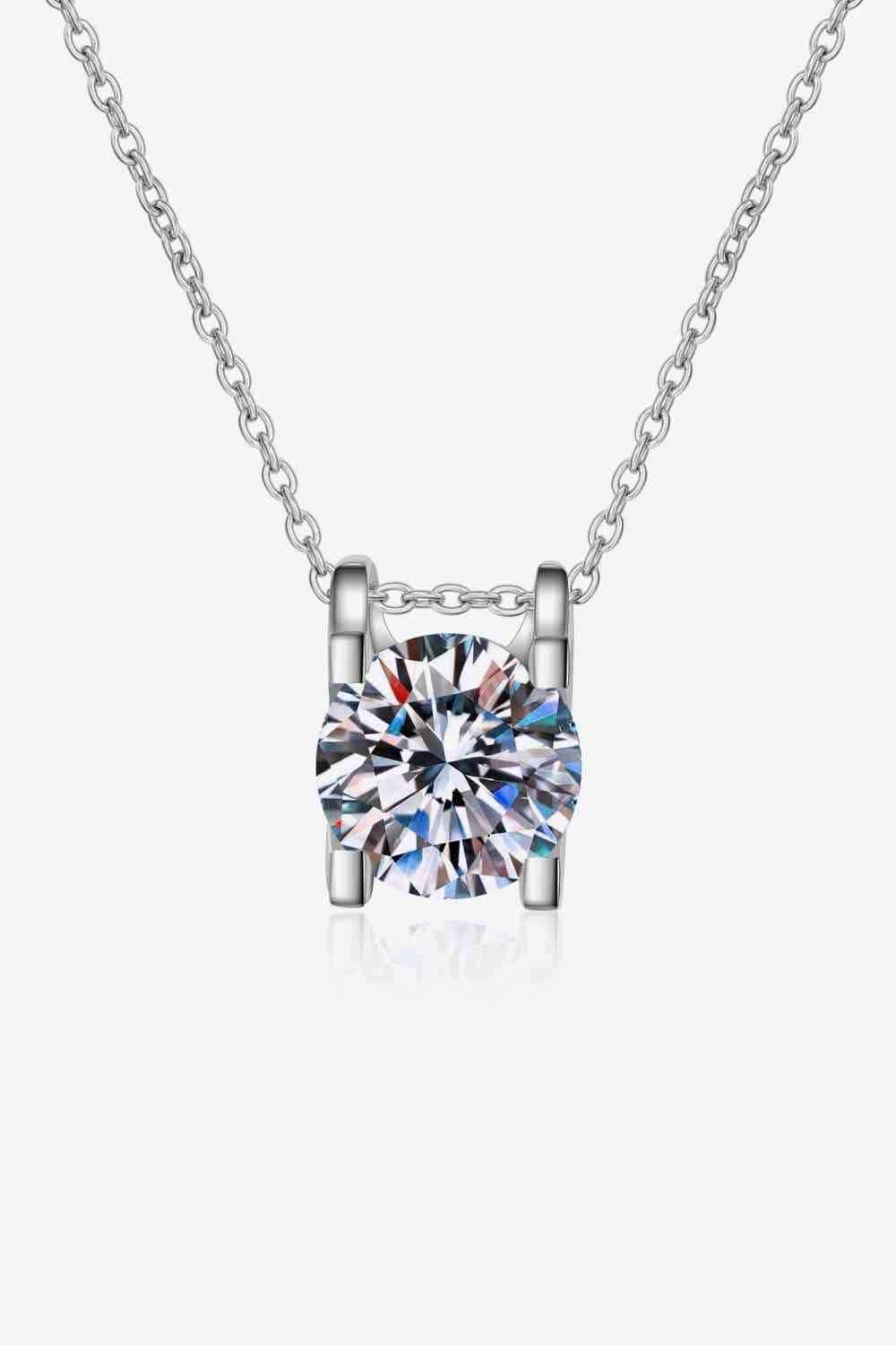 Moissanite 925 Sterling Silver Necklace - Trendsi - Flyclothing LLC