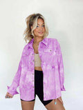 Tie-Dye Button Up Long Sleeve Shirt - Trendsi - Flyclothing LLC