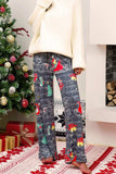 Christmas Straight Leg Pants - Trendsi - Flyclothing LLC