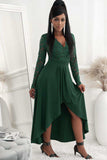 Lace High-Low V-Neck Dress - Trendsi - Flyclothing LLC