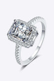 2 Carat Moissanite 925 Sterling Silver Halo Ring - Trendsi - Flyclothing LLC