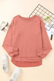 Side Slit Drop Shoulder Sweatshirt - Trendsi - Flyclothing LLC