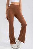 High Waist Straight Active Pants - Trendsi - Flyclothing LLC