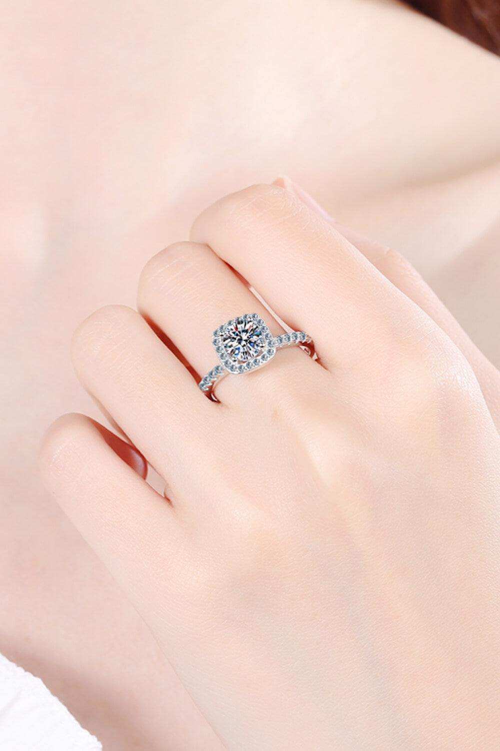 Square Moissanite Ring - Trendsi - Flyclothing LLC