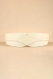 Elastic Wide PU Belt - Trendsi - Flyclothing LLC