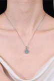 1 Carat Moissanite 925 Sterling Silver Necklace - Trendsi - Flyclothing LLC