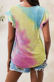 Printed Round Neck Short Sleeve T-Shirt - Trendsi - Flyclothing LLC