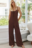 Scoop Neck Spaghetti Strap Pocket Jumpsuit - Trendsi - Flyclothing LLC