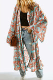 Printed Open Front Duster Cardigan - Trendsi - Flyclothing LLC