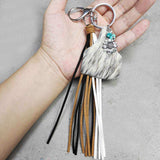 Turquoise Fringe Detail Key Chain - Trendsi - Flyclothing LLC