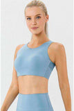 Round Neck Wide Strap Active Bra - Trendsi - Flyclothing LLC