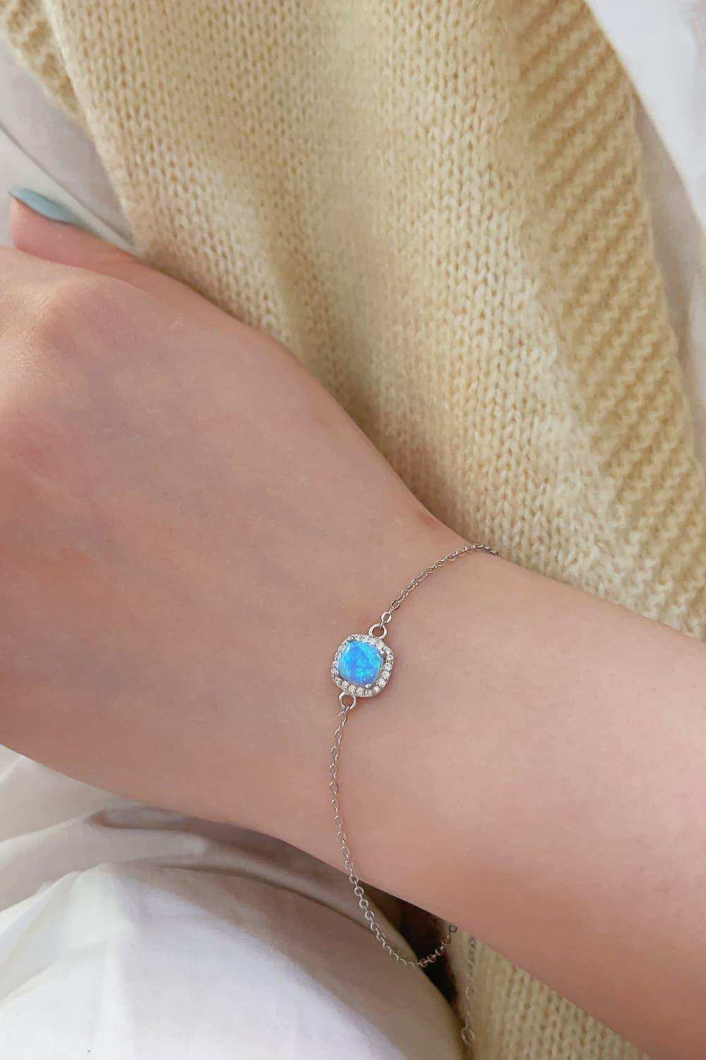 Opal Platinum-Plated Bracelet - Trendsi - Flyclothing LLC