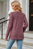 V-Neck Long Sleeve Blouse - Trendsi - Flyclothing LLC