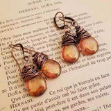 Alloy Gemstone Drop Earrings - Trendsi - Flyclothing LLC