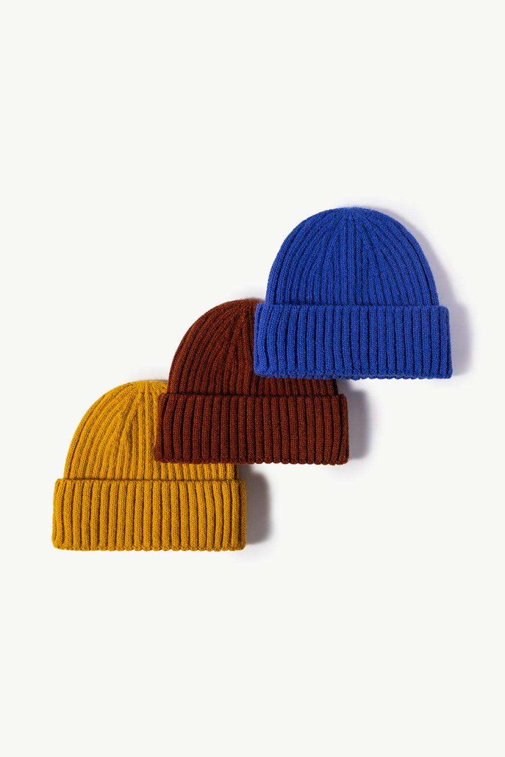 Rib-Knit Cuff Beanie - Trendsi - Flyclothing LLC