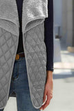 Open Front Collared Vest - Trendsi - Flyclothing LLC