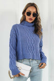 Turtleneck Dropped Shoulder Sweater - Trendsi - Flyclothing LLC