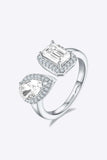 1 Carat Moissanite 925 Sterling Silver Open Ring - Trendsi - Flyclothing LLC