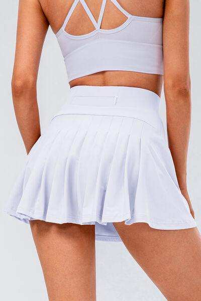 High Waist Pleated Active Skirt - Trendsi - Flyclothing LLC