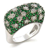 Alamode Rhodium + Ruthenium Brass Ring with AAA Grade CZ in Clear - Alamode - Flyclothing LLC