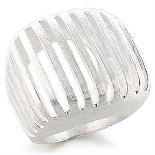 Alamode Silver Brass Ring with No Stone - Alamode - Flyclothing LLC