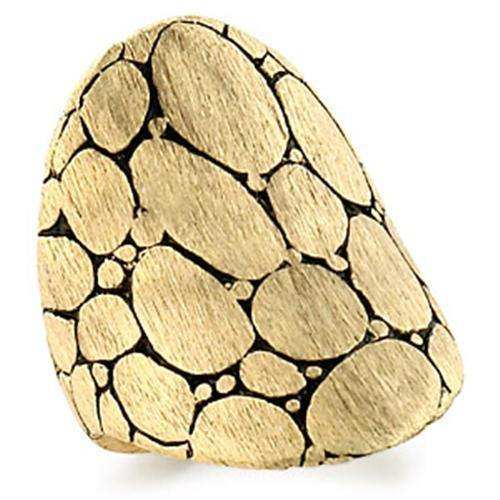 Alamode Gold Brass Ring with No Stone - Alamode - Flyclothing LLC