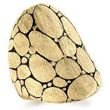 Alamode Gold Brass Ring with No Stone - Alamode - Flyclothing LLC