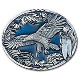 Western Eagle/Feathers Enameled Belt Buckle - Siskiyou Buckle - Flyclothing LLC