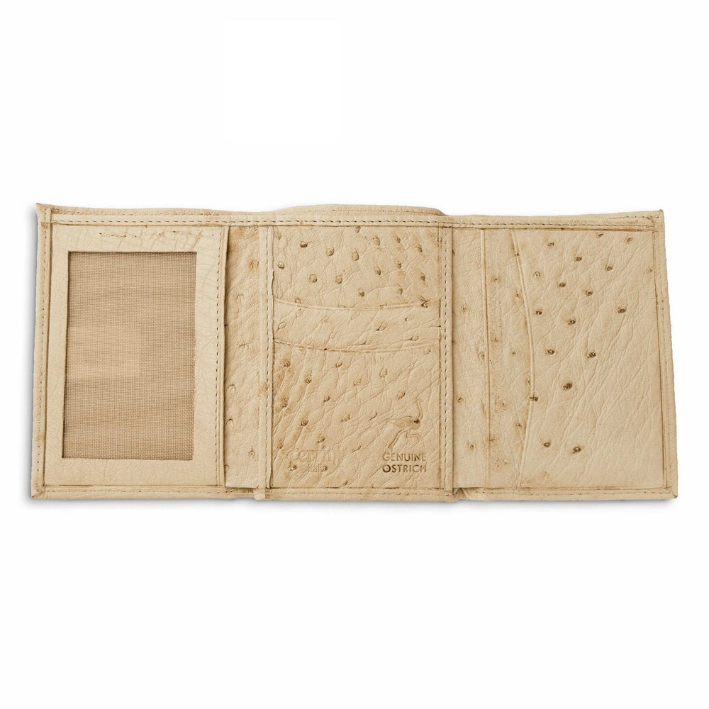 Ferrini USA Smooth Ostrich Trifold Wallets - Ferrini USA - Flyclothing LLC